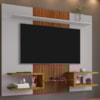 Painel Suspenso Tv 55 Pol 163 cm Atlas Off White Naturalle BECHARA