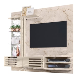 Painel Suspenso Tv 55 Pol 182 cm Frizz Supreme Calacata Off White MADETEC