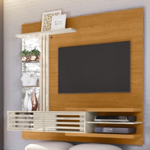 Painel Suspenso Tv 55 Pol 182 cm Frizz Supreme Cinamomo Off White MADETEC