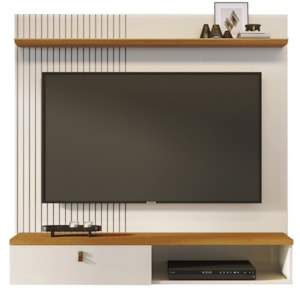 Painel Suspenso Tv 55 Pol 1P 141 cm Iris Cinamomo Off White MADETEC