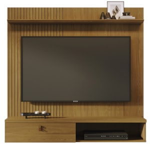 Painel Suspenso Tv 55 Pol 1P 141 cm Iris Cumaru MADETEC Painel Suspenso Tv 55 Pol 1P 141 cm Iris Cumaru MADETEC