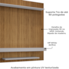 Painel Suspenso Tv 60 Pol 150 cm Leme Cinamomo Off White BECHARA
