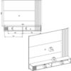 Painel Suspenso Tv 60 Pol 160 cm Jurere Off White Matte Freijo Colibri
