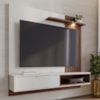 Painel Suspenso Tv 60 Pol 160 cm Tocantins Off White Nogueira Real Colibri