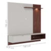 Painel Suspenso Tv 60 Pol 160 cm Tocantins Off White Nogueira Real Colibri