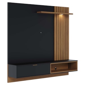 Painel Suspenso Tv 60 Pol 160 cm Tocantins Preto Noce Milano Colibri