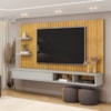 Painel Suspenso Tv 60 Pol 179 cm Friz Cedro Bali Dj Moveis