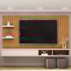 Painel Suspenso Tv 60 Pol 179 cm Friz Freijó Off White Dj Moveis