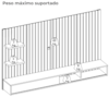 Painel Suspenso Tv 60 Pol 179 cm Friz Freijó Off White Dj Moveis