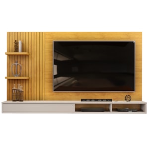 Painel Suspenso Tv 60 Pol 190 cm Bento Cedro Bali Dj Móveis Painel Suspenso Tv 60 Pol 190 cm Bento Cedro Bali Dj Móveis
