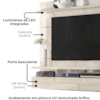 Painel Suspenso Tv 60 Pol 1P 182 cm Lana Calacata Off White MADETEC