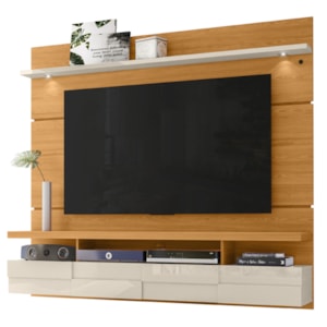 Painel Suspenso Tv 60 Pol 1P 182 cm Lana Cinamomo Off White MADETEC Painel Suspenso Tv 60 Pol 1P 182 cm Lana Cinamomo Off White MADETEC