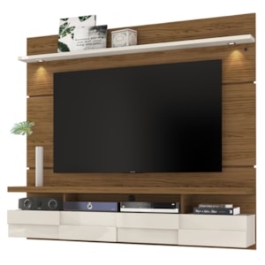 Painel Suspenso Tv 60 Pol 1P 182 cm Lana Naturale Off White MADETEC