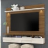 Painel Suspenso Tv 60 Pol 1P 182 cm Lana Naturale Off White MADETEC