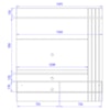 Painel Suspenso Tv 65 Pol 150 cm Juriti Amendoa Off White Matte Colibri