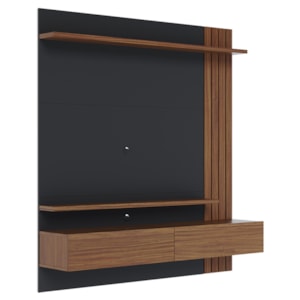 Painel Suspenso Tv 65 Pol 150 cm Juriti Noce Milano Preto Colibri