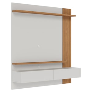 Painel Suspenso Tv 65 Pol 150 cm Juriti Off White Matte Freijo Colibri