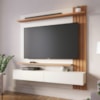 Painel Suspenso Tv 65 Pol 150 cm Juriti Off White Matte Freijo Colibri