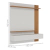 Painel Suspenso Tv 65 Pol 150 cm Juriti Off White Matte Freijo Colibri