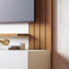 Painel Suspenso Tv 65 Pol 150 cm Juriti Off White Matte Freijo Colibri