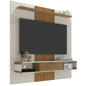 Painel Suspenso Tv 65 Pol 159 cm Lisboa Off White Cinamomo BECHARA