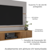 Painel Suspenso Tv 65 Pol 160 cm Ambar Off White Cinamomo BECHARA
