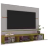 Painel Suspenso Tv 65 Pol 160 cm Ambar Off White Naturalle BECHARA