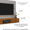 Painel Suspenso Tv 65 Pol 160 cm Ambar Off White Naturalle BECHARA
