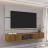 Painel Suspenso Tv 65 Pol 160 cm Ambar Off White Naturalle BECHARA