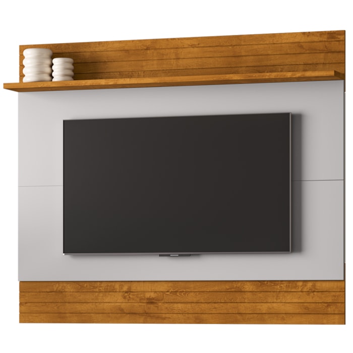 Painel Suspenso Tv 65 Pol 160 cm Aruana Naturalle Off White BECHARA