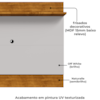 Painel Suspenso Tv 65 Pol 160 cm Aruana Naturalle Off White BECHARA