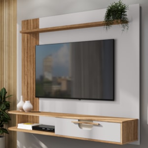Painel Suspenso Tv 65 Pol 160 cm Jeri Cinamomo Off White BECHARA