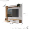 Painel Suspenso Tv 65 Pol 160 cm Jeri Cinamomo Off White BECHARA