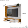 Painel Suspenso Tv 65 Pol 160 cm Jeri Naturalle Off White BECHARA