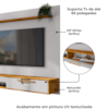 Painel Suspenso Tv 65 Pol 160 cm Jeri Naturalle Off White BECHARA