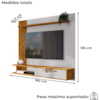 Painel Suspenso Tv 65 Pol 160 cm Jeri Naturalle Off White BECHARA
