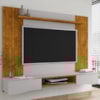 Painel Suspenso Tv 65 Pol 177 cm Buzios Naturalle Off White BECHARA