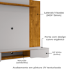 Painel Suspenso Tv 65 Pol 177 cm Buzios Naturalle Off White BECHARA