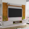Painel Suspenso Tv 65 Pol 177 cm Buzios Naturalle Off White BECHARA
