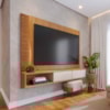 Painel Suspenso Tv 65 Pol 179 cm Egeu Freijo Off White Matte Colibri