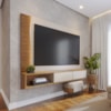 Painel Suspenso Tv 65 Pol 179 cm Egeu Off White Matte Freijo Colibri