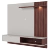 Painel Suspenso Tv 65 Pol 180 cm Tocantins Off White Nogueira Real Colibri