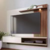 Painel Suspenso Tv 65 Pol 180 cm Tocantins Off White Nogueira Real Colibri