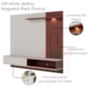 Painel Suspenso Tv 65 Pol 180 cm Tocantins Off White Nogueira Real Colibri