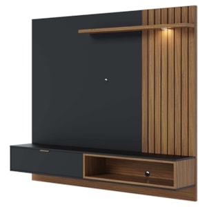 Painel Suspenso Tv 65 Pol 180 cm Tocantins Preto Noce Milano Colibri