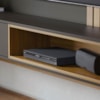 Painel Suspenso Tv 65 Pol 180 cm Tocantins Preto Noce Milano Colibri