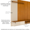Painel Suspenso Tv 65 Pol 1P 161 cm Aurora Cinamomo Off White MADETEC