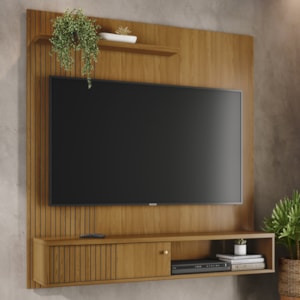Painel Suspenso Tv 65 Pol 1P 161 cm Aurora Cumaru MADETEC