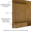 Painel Suspenso Tv 65 Pol 1P 161 cm Aurora Cumaru MADETEC