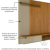 Painel Suspenso Tv 65 Pol 1P 161 cm Aurora Cumaru Opala MADETEC